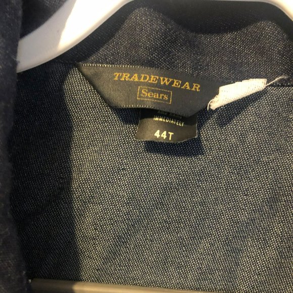 Sears Tradewear Vtg Coverall Denim 44T Rosie Riveter Workwear - Picture 3 of 14